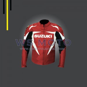 "Suzuki Genuine Leather Biker Jacket: Ride in Style and Comfort"
